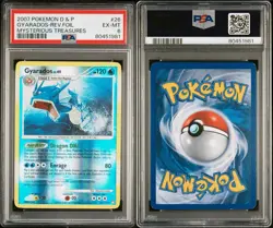 Gyarados 26/123 PSA 6 Mysterious Treasures REVERSE HOLO Pokemon Card 087 LOW POP - Image 3