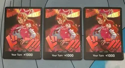 ONE PIECE Card DON!! Nami THREE CARD PLAYSET EB03 Heroines Edition English - Image 1