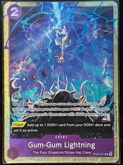 One Piece Card Game OP09-077 Gum Gum Lightning Best Selection Vol.4 Near Mint - Image 1
