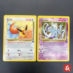 [No Import Duty (US)] Eevee Mewtwo JR Stamp Rally English Vintage Pokemon Card - Image 1