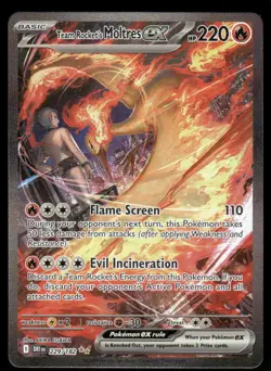Pokemon Cards Team Rocket's Moltres ex 229/182 Destined Rivals NM - Image 1