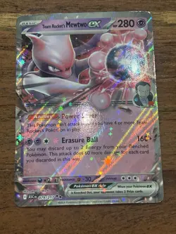 Pokemon TCG Team Rockets Mewtwo EX 079/217 Ascended Heroes Double Rare NM Card - Image 1