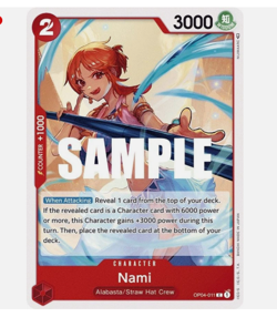 Nami (big chest) OP04-011 C, 1st edition ENG, One Piece card, NIJIMAARC, tag SEC - Image 3
