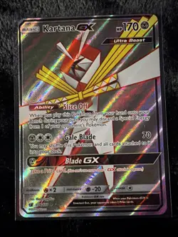 Pokemon TCG Kartana GX Holo Full Art Rare Card Crimson Invasion 106/111 - Image 1