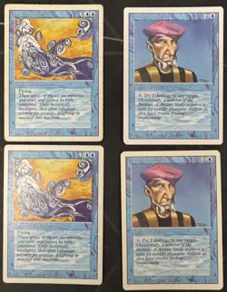 MTG Revised 12x Blue Card Lot 2x Prodigal Sorcerer, 2x Air Elemental Etc... - Image 1