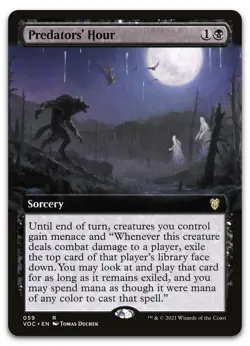 Predators' Hour (Extended Art) #59 (NM) Crimson Vow VOC Magic MTG - Image 1