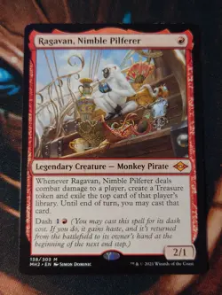 1x LP/NM Ragavan, Nimble Pilferer, Modern Horizons 2 Mythic Rare, MTG - Image 1