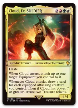 Cloud, Ex-SOLDIER #2 (Foil) (NM) Final Fantasy FIC Magic MTG - Image 1