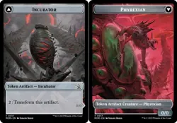 4x Incubator (017) // Phyrexian (017) Token - Foil MTG March of the Machine NM M - Image 1