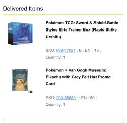 Pokemon TCG Pikachu With Grey Felt Hat Van Gogh Full Art Promo SVP #085 Sealed - Image 3