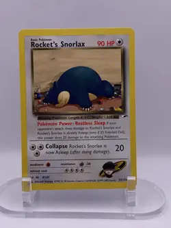 Rocket's Snorlax 33/132 Gym Heroes NM/LP Rare WOTC Pokemon TCG Vintage Single - Image 1