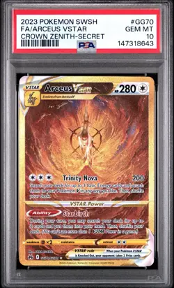 2023 POKEMON SWORD & SHIELD CROWN ZENITH SECRET FULL ART/ARCEUS VSTAR PSA 10 - Image 1