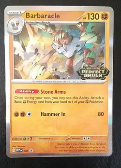 BARBARACLE 065, HOLO, STAMPED PROMO, POKEMON CARD (NM) - Image 1