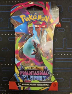 Pokemon TCG Mega Evolution: Phantasmal Flames Sleeved Booster Pack - Image 1