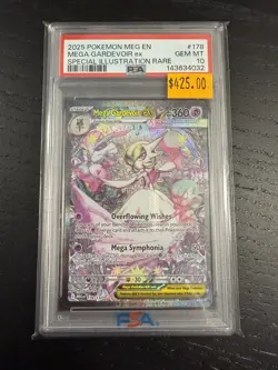 2025 Pokemon Mega Gardevoir EX 178/132 PSA 10 SPECIAL ILLUSTRATION RARE MEG - Image 1