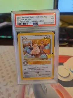 2000 Pokemon Neo Genesis 1st Edition #20 Cleffa PSA 7 NM - Image 1