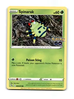Spinarak 006/078 Common Pokemon GO Pokemon Near Mint - Image 1