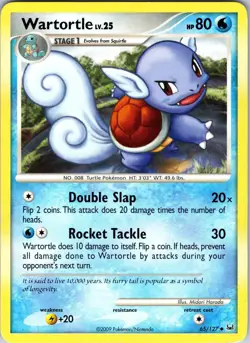 Wartortle 65/127 Platinum Pokemon TCG LP/MP Normal - Image 1