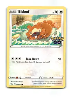 Bidoof 059/078 Common Pokemon GO Pokemon Near Mint - Image 1