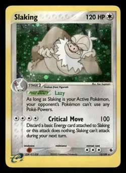 Pokemon Slaking Holo Rare Ruby and Sapphire 12/109 LP Holo - Image 1