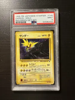 PSA 9 1998 POKEMON JAPANESE RED/GREEN GIFT SET #145 ZAPDOS-HOLO - Image 1