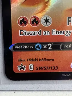 Pokemon Lance's Charizard V SWSH133 Full Art Holo Promo 220 HP English - Image 2