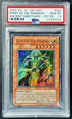 2004 Yugioh SPIRIT OF THE PHARAOH AST-062 1st Edition Ultra Rare PSA 10 Gem Mint - Image 1