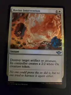 Bovine Intervention Foil (006) Outlaws of Thunder Junction OTJ MTG Magic - Image 1