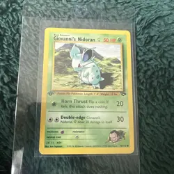 Pokemon TCG Giovanni's Nidoran 1st Edition 75/132 Gym Challenge 2000 NM - Image 1