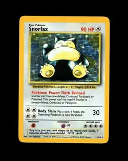 1999 WOTC Pokemon JUNGLE SNORLAX HOLO 11/64 RARE! MP - Image 1