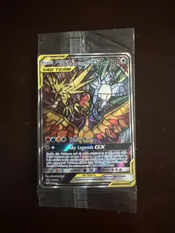 2019 Pokemon Moltres Zapdos Articuno GX #SM210 Stained Glass Promo Sealed - Image 1
