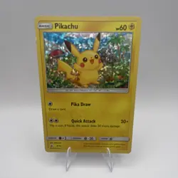 Pokemon Pikachu Holo Promo Basic 60 HP McDonald's 2018 4/12 English - Image 1