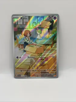 Pokemon Scarlet & Violet Base Set Ralts 211/198 Illustration Rare IR- PRINT LINE - Image 1
