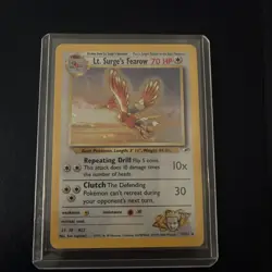 Pokemon TCG Lt. Surge’s Fearow Gym Heroes Holo Rare No.7 - Image 1