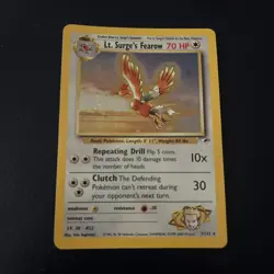 Pokemon TCG Lt. Surge’s Fearow Gym Heroes Holo Rare No.7 - Image 3