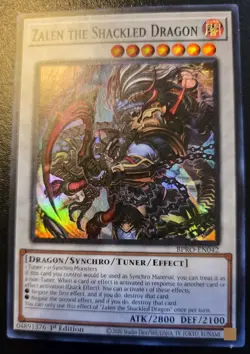 Zalen The Shackled Dragon BPRO-EN042 1st Ed. Super Rare Burst Protocol Yu-Gi-Oh! - Image 1