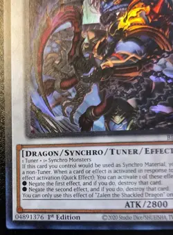 Zalen The Shackled Dragon BPRO-EN042 1st Ed. Super Rare Burst Protocol Yu-Gi-Oh! - Image 4