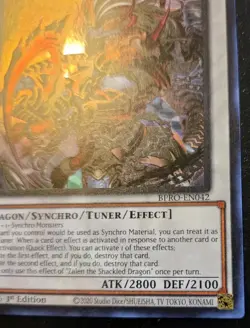 Zalen The Shackled Dragon BPRO-EN042 1st Ed. Super Rare Burst Protocol Yu-Gi-Oh! - Image 5