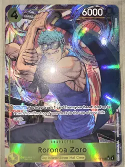 Roronoa Zoro OP15-113 SR Alt Art NM One Piece TCG Sky Island English - Image 1