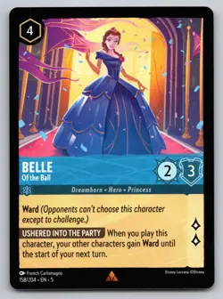 Disney Lorcana Belle - Of the Ball Shimmering Skies Rare #158/204 NM - Image 1