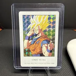 VINTAGE Goku vs Cell # 146 Amada Dragon Ball Z Hero Collection: Series 1 Prism - Image 1