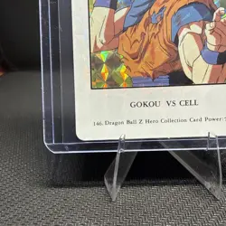 VINTAGE Goku vs Cell # 146 Amada Dragon Ball Z Hero Collection: Series 1 Prism - Image 5