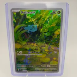 Pokemon Bulbasaur 166/165 Scarlet & Violet 151 Holo Illustration Rare Card - NM - Image 3