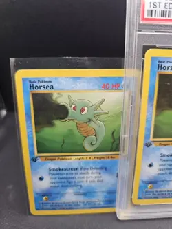 Horsea 1st Ed PSA 8 49/62 1999 Fossil Pokemon Trading Card Vintage Hit + 2 Bonus - Image 3