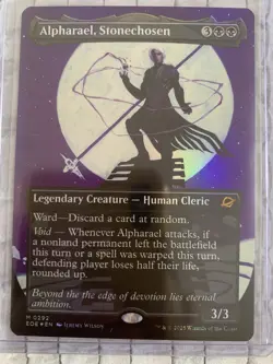 MTG Edge of Eternities *FOIL* TRIUMPHANT BORDERLESS M Alpharael Stonechosen 0292 - Image 1