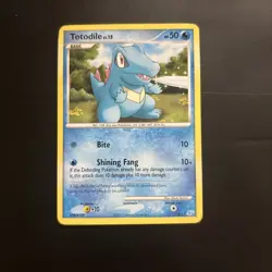 Totodile 8/12 Non-holo Pokemon Manaphy Trainer Kit NM/LP Card - Image 1