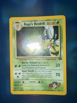 Pokemon Koga's Beedrill Gym Challenge 9/132 Holo Rare 80 HP Card English - Image 1