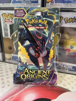 Pokemon XY- Ancient Origins Sleeved 10 Card Booster Pack Rayquaza Art - SEALED - Image 1