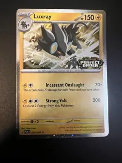 Pokemon Luxray 028/088 Perfect Order Stamped Stage 2 Holo Card 150 HP 200 Attack - Image 1