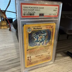 Machamp 1st Edition Holo PSA 9 Pokemon Card 1999 1st Edition #8/102 - Image 1